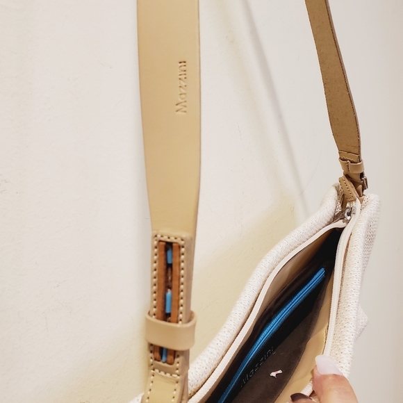 Mazzini Firenze made in Italy vintage  Cream Canvas shoulder bag - Picture 10 of 12